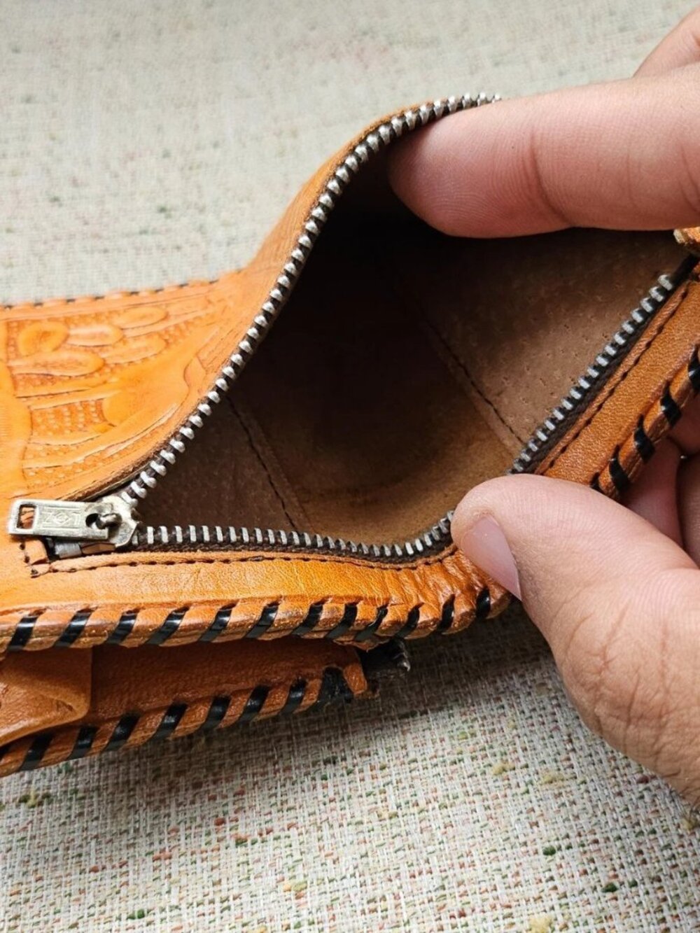 Mexico Handmade Wallet Genuine Leather Coin Puruse Card Holder Purse - Picture 12 of 12